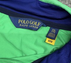 Polo Ralph Lauren Shirt Mesn 2XL XXL Green Golf 1/4 zip Performance