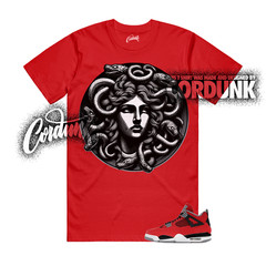 4 Toro Bravo Fire Red White Black Cement Grey 2026 T Shirt Match MED