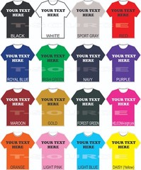 Custom Printed T-Shirts MIX & MATCH Shirt Color/FONTS Small-4X