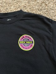 MR. ZOGS SEX WAX SURFER SURFBOARD SHIRT BLACK NEON DOUBLE SIDED Mullet Medium