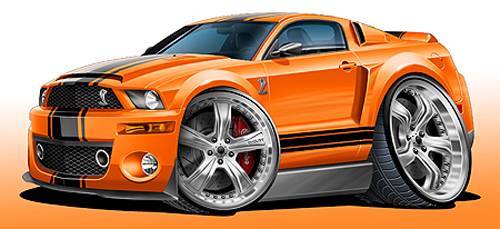 Shelby GT500 Super Snake Mustang Muscle Car Art Print NEW