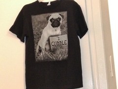 Pug I Cuddle T-Shirt M 100% Cotton Delta Pro Weight