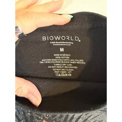Bioworld Our Lady of Guadalupe Virgin Mary Floral Graphic T-Shirt Black Mens M