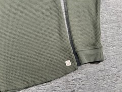 Marine Layer Waffle Thermal Shirt Mens Medium Large Green Long Sleeve Crewneck