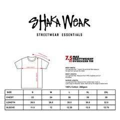 Pack Of 6 Shaka Wear MHO Mens Max Heavyweight Short Sleeve Oversized T-Shirt