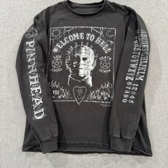 Hellraiser Inferno Pinhead T-shirt Long Sleeve Horror Movie Black Mens Medium