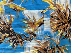 Vtg 60s 70s Weldon Hawaiian Print Mens Shirt Pajama Sz L/XL