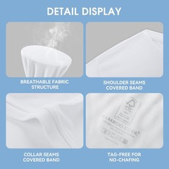 BAMBOO COOL Men Undershirts Moisture-Wicking Crewneck T Shirts, Breathable