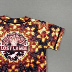 Lost Lands Electronic Music Festival Baseball Jersey Dino Print Men’s Small NEW