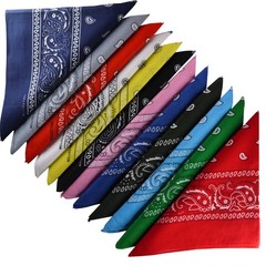 12 Pack Paisley Bandanas 100% Cotton Western Scarves for Men Women Headband