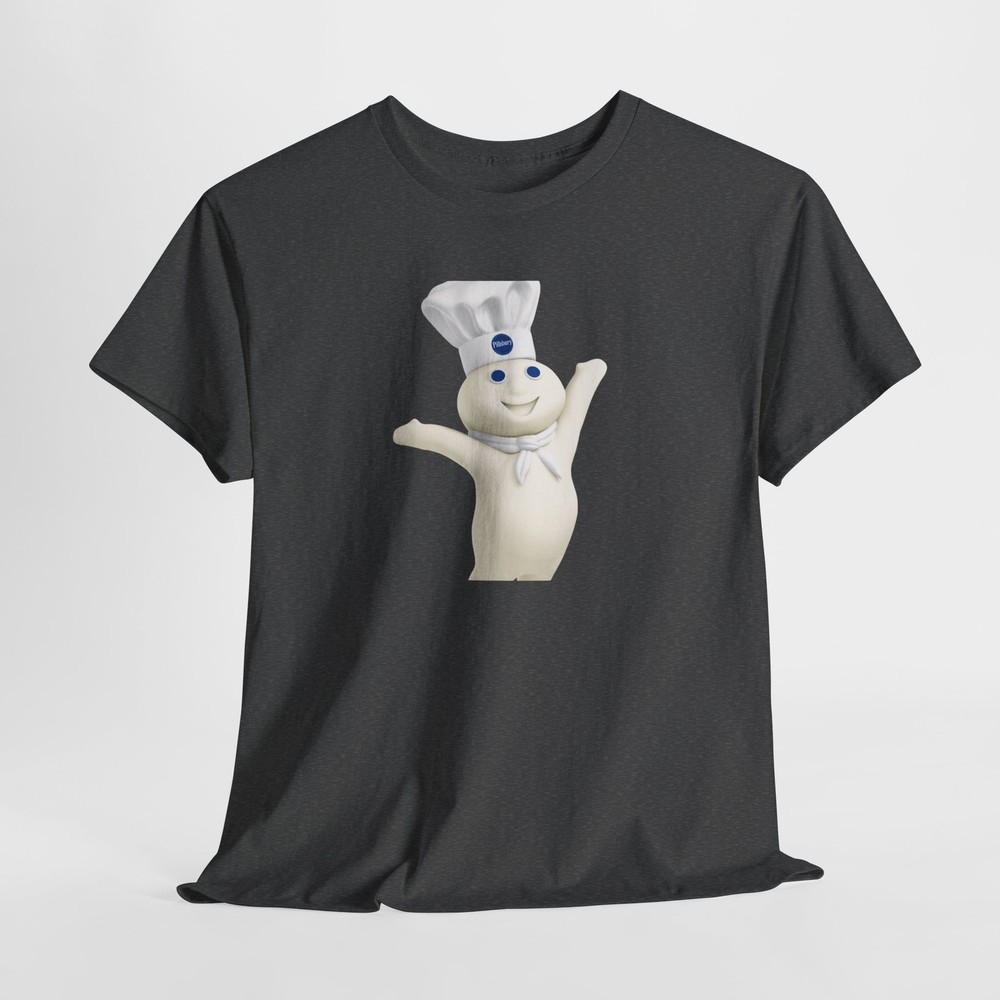Mascot Doughboy T-Shirt, Poppin Fresh Tee, Gildan Heavy Cotton Shirt, Unisex