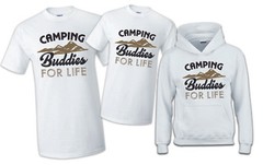 Camping Buddies for Life tee Shirt Gift Outdoor lover Funny Adventure Shirts