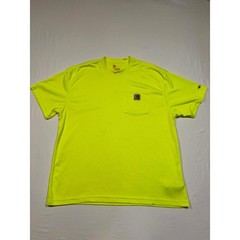Carhartt Force Mens Relaxed Fit Pocket T-Shirt Neon Yellow Hi-Vis Large L