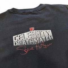 Vtg Stone Cold Celebrity Death Match T Shirt L Black 90s WWF Wrestling Tee WWE