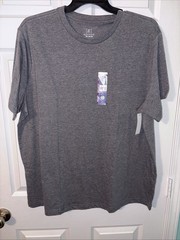 George Men 2XL 50-52 Crew Tee-Shirts Short Sleeves Moisture Wick Gray (B6)
