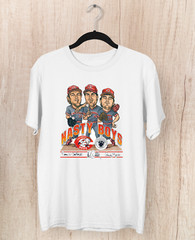 Cincinnati Reds Nasty Boys Caricature Men T-shirt White Tee JJ4403