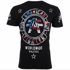 AMERICAN FIGHTER Men’s T-Shirt SILVER LAKE PATRIOT Athletic Biker MMA S-4XL