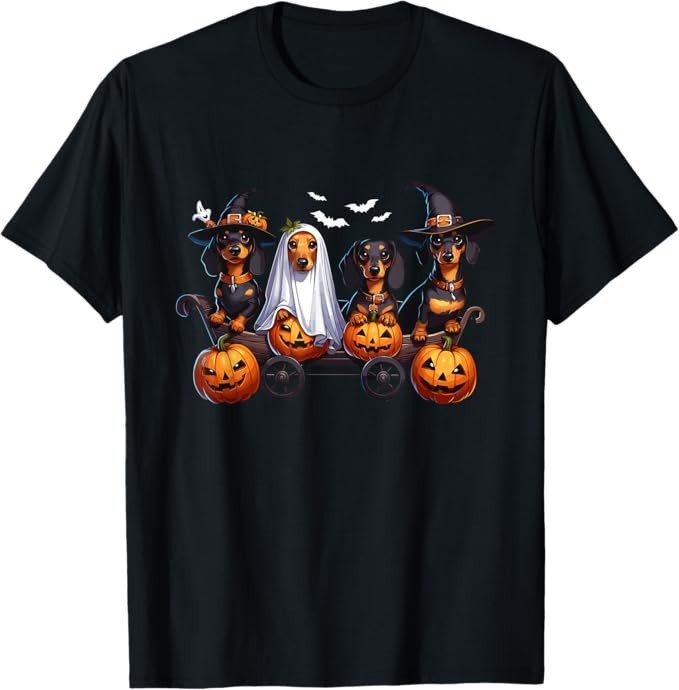 Dachshund Happy Halloweiner Funny Halloween Dogs Lover T-Shirt