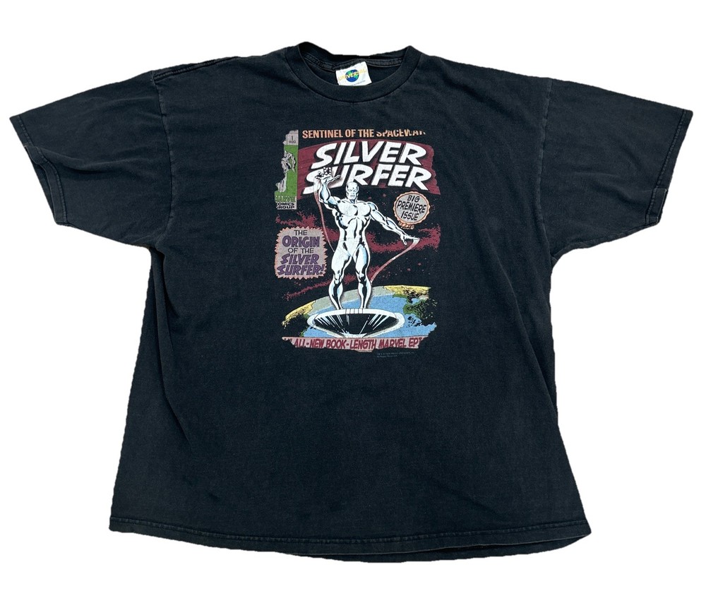 Vintage 1998 Marvel Silver Surfer Universal Studios Tee Shirt Sz XXL Super Hero