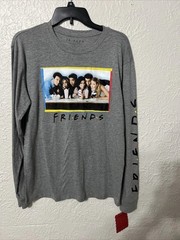 NWT – Official Friends TV Show Unisex Long Sleeve T-Shirt – Gray – All Sizes