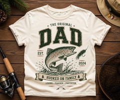 Fishing Dad Shirt, Fathers Day Gift, Hooked on Family T-Shirt, Fishing T Shirt