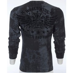 Archaic Affliction Men’s Men’s Thermal shirt BLACK TIDE Black Biker S-3XL
