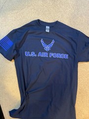 Air Force  t-shirt, military for a air force veteran Large