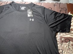 4XL NWT Under Armour 100% Poly black Ultra Light Tech 2.0 Damaged Shirt