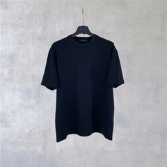 Louis Vuitton LV Embroidery Logo Damier Cotton Pique T-Shirt Blue Size M