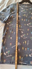 Lucky Brand Venice Burnout Unisex T-shirt Dk Gray With Drinks/Skulls Print Sz L