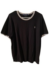POLO RALPH LAUREN Men’s Classic Slim Fit Crewneck T-Shirt Size XL Black EUC