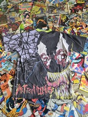 AOP Art For Villains Venom Spider-man Shirt Medium Marvel