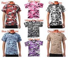 Mens Army Military Style Gym Training Running Outdoor Boot Camp Camo T-shirt Tee
