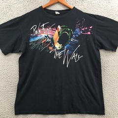 Anvil Tearaway Label Tshirt Top Mens L Black Cotton Crew Neck Graphic Print Band