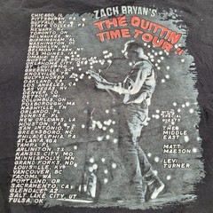 Zach Bryan’s “The Quittin Time Tour” 2024 Black T-Shirt Men’s (Size 2XL)