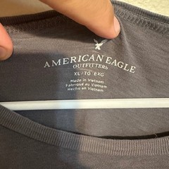 American Eagle T-Shirt Mens XL Gray Pocket Tee Cotton Slub Short Sleeve Casual