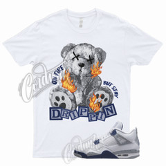 FIRE T Shirt for 4 Retro White Midnight Navy Georgetown Light Smoke Grey Red