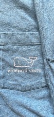 Vineyard Vines Women’s XS Blue Long Sleeve Crew Neck Pocket Tee Whale Logo