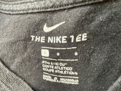 Mens – Nike Tee – Athletic Cut – Size Large – Black w/Red Swoosh and “JUST DO IT