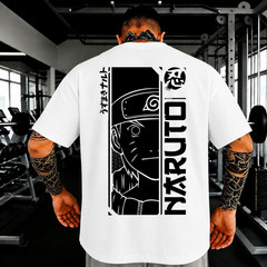 Oversized Graphic T-Shirt Men Streetwear Japanese Anime Printed Cotton Tee Top