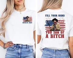 Fill Your Hand You Son Of A Bitch Shirt, John Wayne Rooster Cogburn 2 Sided Tee
