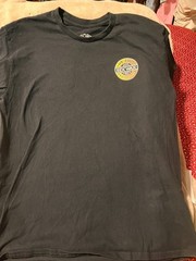MR. ZOGS SEX WAX BLACK GRAPHIC T-SHIRT LOGO FRONT AND BACK MENS SIZE L