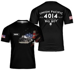Union Pacific Big Boy 4014 Custom Name 3D T-Shirt Gift for Father S-5XL