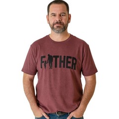 LAT Apparel Mens Maroon Father Graphic T Shirt Cotton Blend Casual Size Large