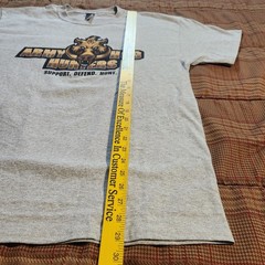 Army Hog Hunters Graphic T-Shirt Large Men Grey Double Sided Gildan Ultra Cotton