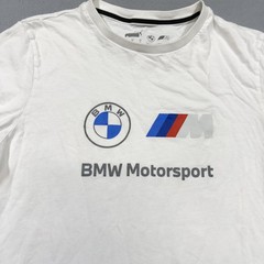 Puma BMW Motorsport Shirt Mens Large White M Logo Racing Graphic Tee Car