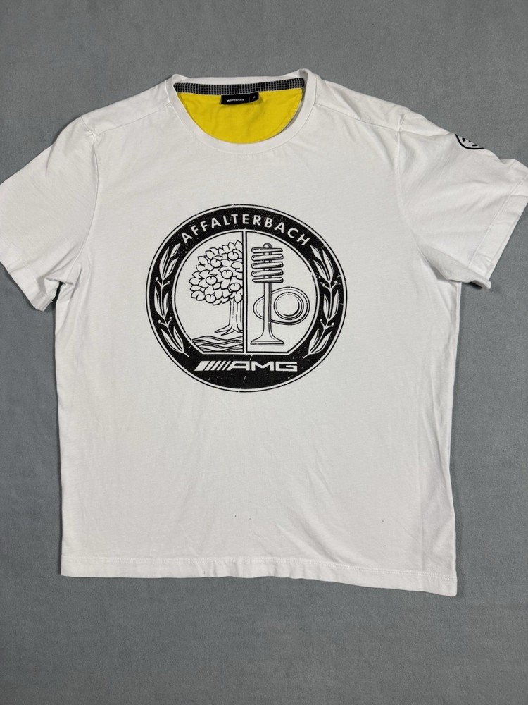 Mercedes AMG Official Affalterbach #35 T-Shirt Men Medium White Organic Cotton