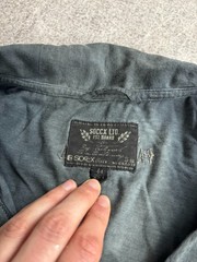 VTG 00s Japanese Y2K Faded Black Henley T-Shirt Distressed Grunge Vintage