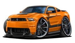 2012 Ford Boss 302 Mustang Muscle Car Art Print NEW