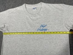 Vtg Fast Fridays Speedway Motorcycle Racing T-Shirt Mens XL Gray Made In USA
